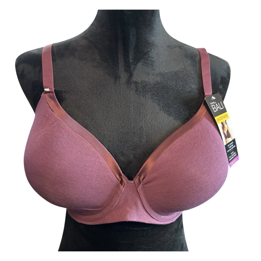 Beauty by Bali Women's‎ T-Shirt Convertible Underwire Bra B202 Purple Sz 42D NEW